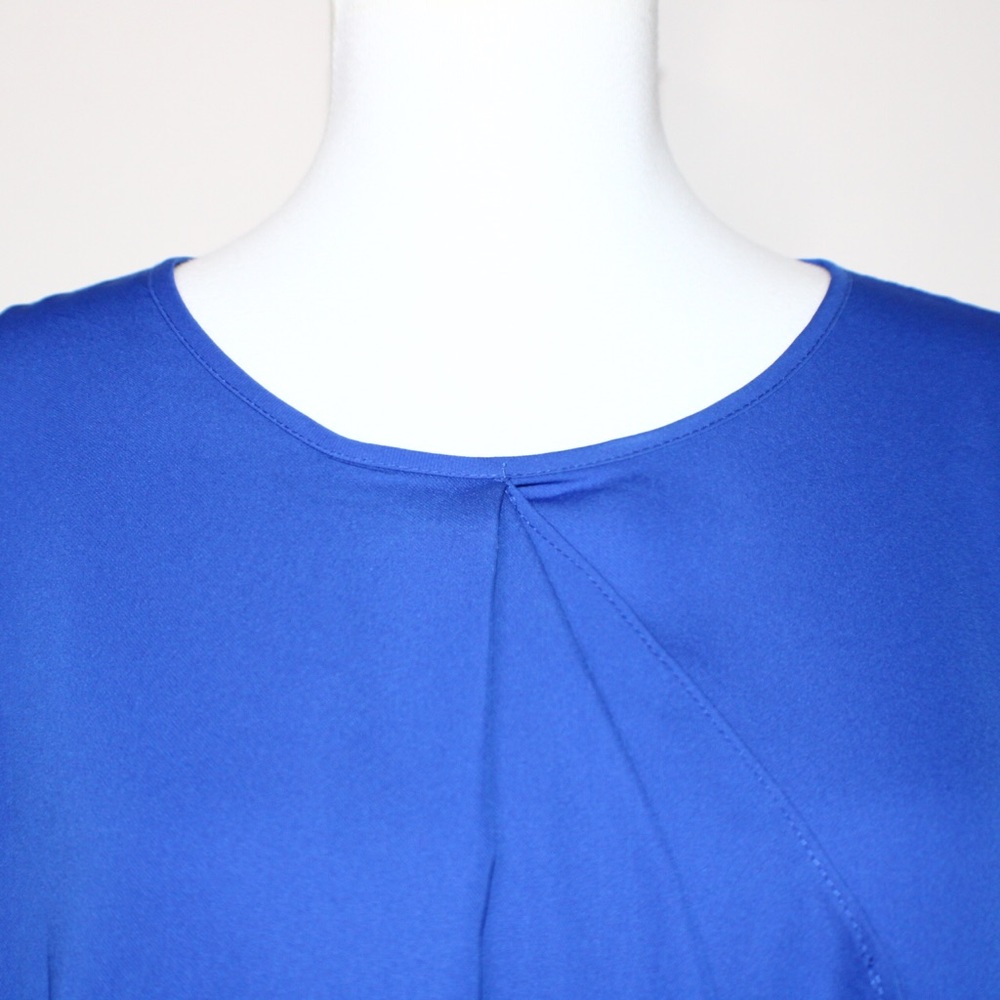 BCBGMaxAzria Blue Ruffle Mini Shift Dress Size Large - Picture 8 of 14